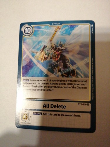 All delete bt5 - delete, |