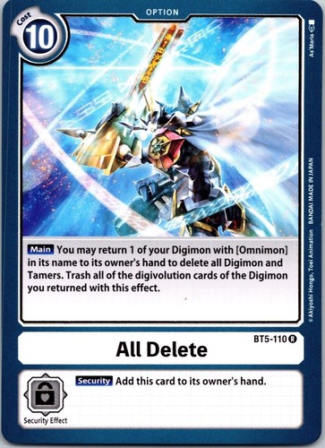 Carta digimon all delete - digimon,